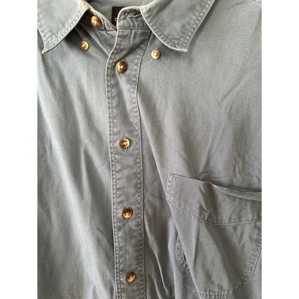 Croft & Barrow men’s size large blue button-down shirt - Picture 3 of 7